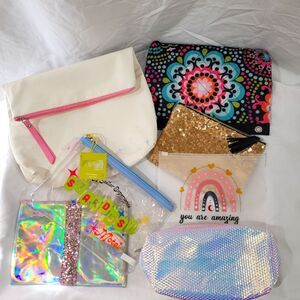 7 bag bundle cosmetic pencil gifts make up  bags  EUC-GUC *AUBREY*